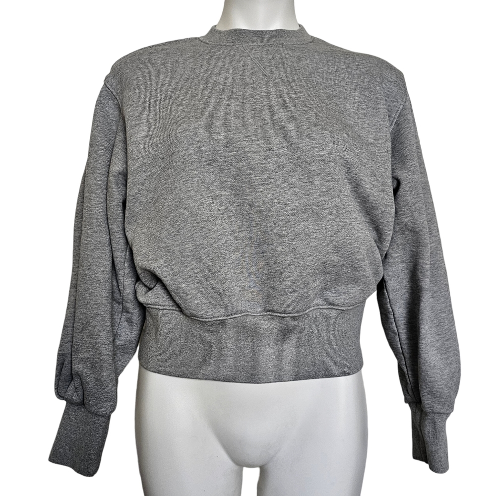 NlLBY P from W Concepts Crop Volume Sweatshirt Grey Women's Size Small